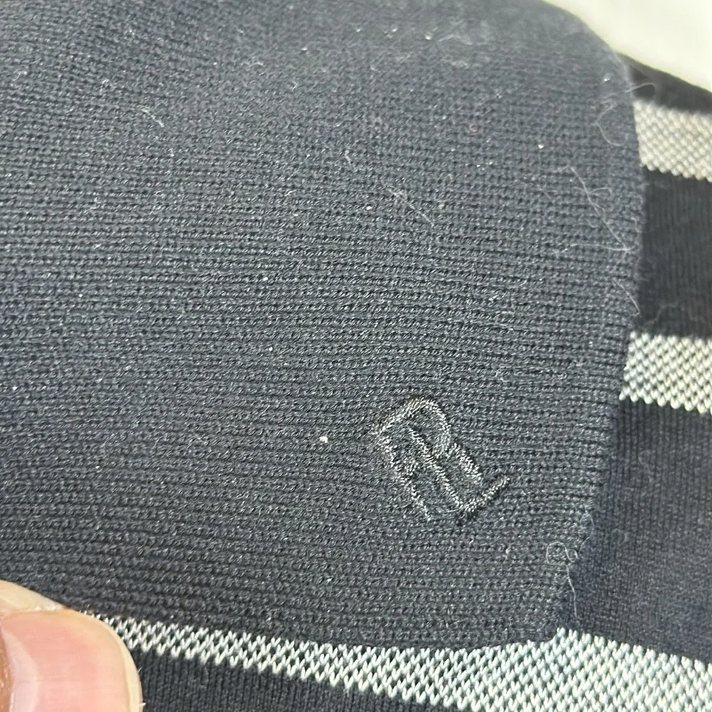 Polo Golf Ralph Lauren Black Stripe Polo Shirt Size Med EUC #2711